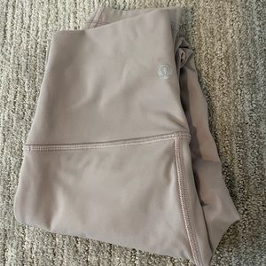 LULULEMON WUNDER UNDER LIGHT PINK LEGGINGS